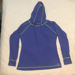 Hooded long sleeve workout shirt